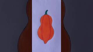 How to Draw Papaya for Kids  Papaya Drawing and Coloring for Beginners  shorts drawing [upl. by Llerad]