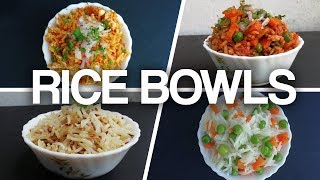 4 Instant rice recipe  Fast food style rice bowls [upl. by Alket]