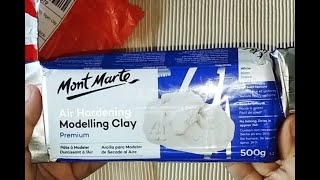 First time using Monte Marte air dry clay a little reviewairdryclay diycrafts [upl. by Cinda]