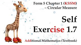 KSSM Form 5 Add Maths Chapter 1  Circular Measure  Self Exercise 17  Textbook [upl. by Sotnas165]