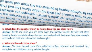 Jane Eyre at Lowood Institute Solved Question Textbook New Voices [upl. by Hakvir]