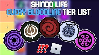 Shindo Life Every Bloodline Tier List  Roblox Tier Lists [upl. by Dianuj]