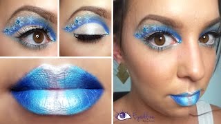 Frozen Snowflake Christmas Makeup Tutorial by EyedolizeMakeup [upl. by Janessa532]