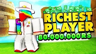 Worlds Richest ROBLOX Player 80000000 R [upl. by Ainola804]