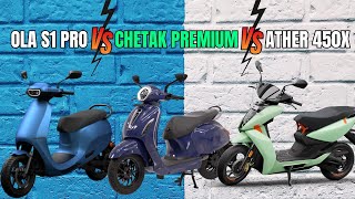 Ola S1 Pro VS TVS Iqube VS Chetak  Quick look at their Under storage shorts ola iqube chetak [upl. by Lou]