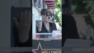 Winona Ryder Honors Tim Burton winonaryder timburton walkoffame shorts [upl. by Domel906]