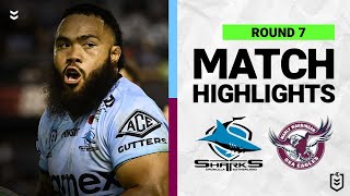 CronullaSutherland Sharks v Manly Warringah Sea Eagles  Match Highlights  Round 7 2022  NRL [upl. by Aniraz]