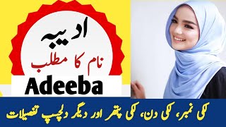 Adeeba Name Meaning In Urdu  Adeeba Naam Ka Matlab  Top Islamic Name [upl. by Agiaf561]