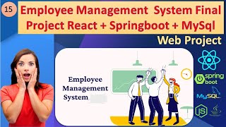 CDAC Employee Management System final year Fullstack Project Using React Springboot MySQL [upl. by Enileuqkcaj]