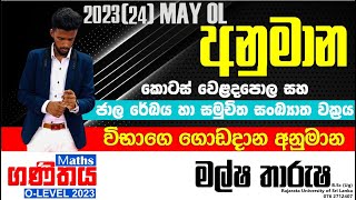 OL Maths  2023 මැයි OL අනුමාන ව්‍යූහගත ප්‍රශ්න සාකච්ඡාව Anumana prashna [upl. by Mayman]