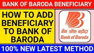 bank of baroda beneficiary add kaise kare  how to add beneficiary in bob internet banking [upl. by Elttil]