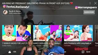 Reaction to Runik amp Sierra ABUSING MY PREGNANT GIRLFRIEND PRANK IN FRONT HER SISTERS 💔 [upl. by Emmit]