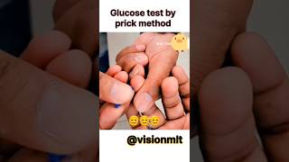 Glucose testGlucose test by prick method youtubeshorts ytshorts [upl. by Nauj]