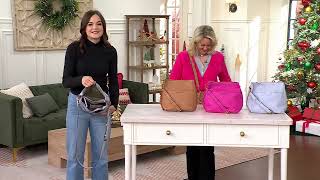 American Leather Co Pebble Leather Triple Entry Luca Crossbody on QVC [upl. by Dixon]