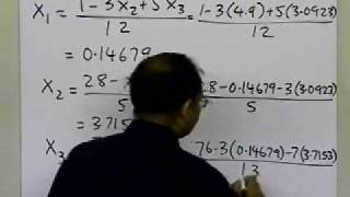 Chapter 0408 Lesson GaussSeidel Method of Solving Simultaneous Linear Equations Example Part 2 [upl. by Brookhouse]