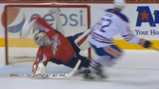 Braden Holtby Great Glove Save on Gryba [upl. by Monteria724]