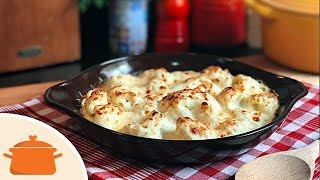 Couveflor Gratinada com Molho Branco  Receita Prática [upl. by Walcott]