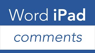 How to delete a comment on Word for iPad  Word iPad [upl. by Meit716]