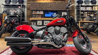 2023 Indian Chief Bobber in Stryker Red Metallic [upl. by Yelkcub]