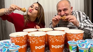 POPEYES ACILI TAVUK YEME YARIŞMASI  İFTAR VLOG [upl. by Georgie650]