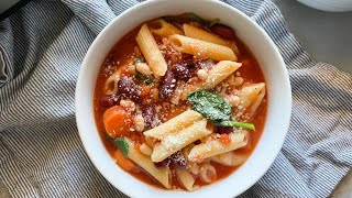 Slow Cooker Minestrone Soup Recipe [upl. by Anana]