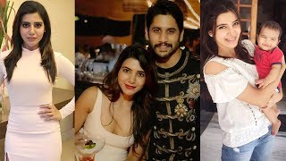 Actress Samantha Akkineni Family Photos Samantha with Her Husband Naga Chaithanya [upl. by Hewie]