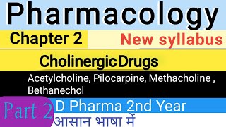 Cholinergic Drugs  parasympathomimetic drugs  pharmacologychapter2part2 [upl. by Nonek]