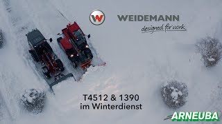 Die neuen Modelle von Weidemann T4512 amp 1390 im Winterdiensteinsatz in SchlettauErzgebirge [upl. by Hoang]