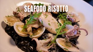 The MOST Delicious Risotto Ever  SEAFOOD RISOTTO  How To Make Squid Ink Risotto  Chef James [upl. by Airetak]