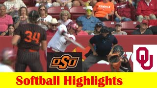 4 Oklahoma State vs 2 Oklahoma Softball Game 3 Highlights May 5 2024 [upl. by Lyrrad]