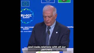 HRVP Josep Borrell  EUGulf Cooperation Council Summit  17102024 [upl. by Yelsehc823]