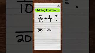 Adding Fractions with Unlike Denominators  Math with Mr J Shorts [upl. by Aikat]