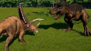 Pentaceratops vs TRex Indominus Rex Indoraptor Spinoraptor Spinosaurus Giganotosaurus amp Carcha [upl. by Jacquet]