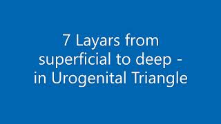 Urogenital Triangle1 Introduction amp Layers from superficial to deep [upl. by Elolcin617]