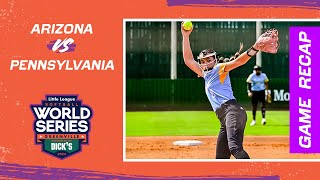 Game Highlights Pennsylvania vs Arizona  Little League Softball World Series [upl. by Asta]