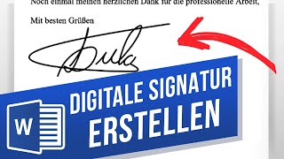 Digitale Signatur in Word einfügen  Elektronische Unterschrift in Word einfügen [upl. by Sissel]