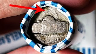 THIS IS EXACTLY WHAT YOU WANNA SEE COIN ROLL HUNTING NICKELS [upl. by Nnek]