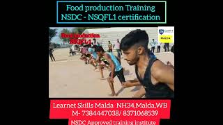 NSDC approvedFood production L1 Training program  Tradesmen  Army  BSF [upl. by Lennox]