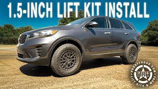 How to lift the 1620 Kia Sorento 15 inches with the HRG Offroad kit [upl. by Karalee]