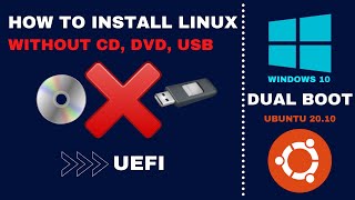 How to Install linux without cd or usb  Dualboot  UEFI  Step By Step 2021 [upl. by Herzberg]