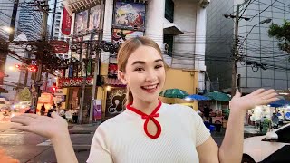 Thai Street Food LIVE   Street Cafe with PloySai Coffee Lady in Bangkok Thailand  Ploy Sai Family [upl. by Nnyleuqcaj295]