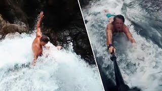 YouTubers Who Died in Waterfall Plunge Were Inspired by ‘Jackass’ Movie [upl. by Retlaw660]