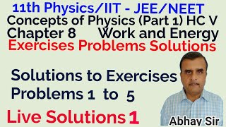 HCVerma book1Concepts of Physics Chapter 8 Work amp Energy Problems 1 to 5 solutions11th PHYSICSNEET [upl. by Womack]