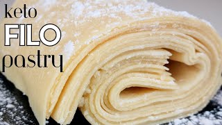 Keto Filo Pastry  Keto Apple Strudel [upl. by Herbie]