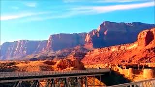 Arizona  Navajo Bridge  Colorado River  Marble Canyon  Highway 89a  Scenic View [upl. by Neelahs]