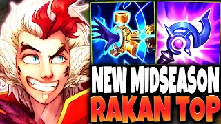 My New Midseason RAKAN Top Lane Build is the most OP AP CARRY you EVER SAW 🦇🔥 LoL Rakan s13 Gameplay [upl. by Rhona854]