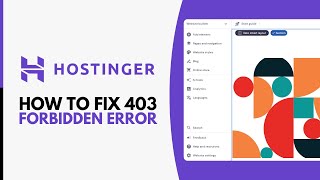 How to Fix The 403 Forbidden Error in Hostinger Website Builder 2024 [upl. by Fatma814]