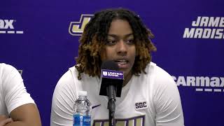 JMU Womens Basketball  Players Postgame Press Conference vs GardnerWebb  Nov 17 2024 [upl. by Eissehc]