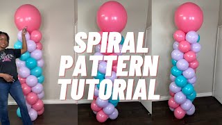 HOW TO BASIC SPIRAL BALLOON COLUMNS  STEP BY STEP TUTORIAL  Ana Luisa Review [upl. by Skoorb]