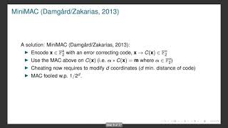 A SecretSharing Based MPC Protocol for Boolean Circuits with Good Amortized Complexity [upl. by Kriss]